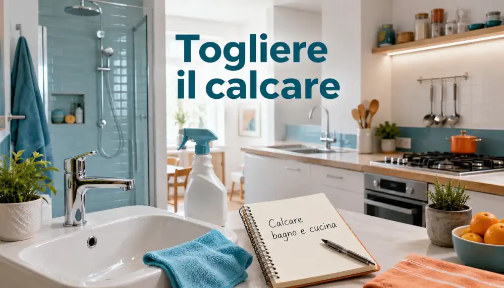 Come togliere il calcare da bagno e cucina
