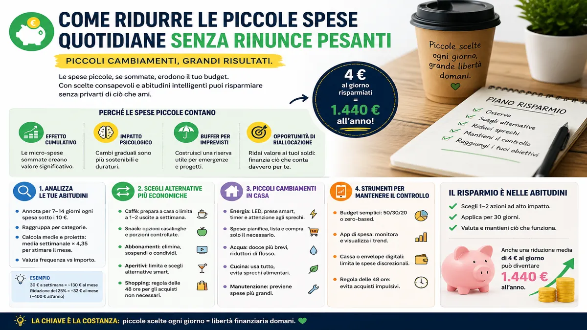 ridurre le piccole spese quotidiane